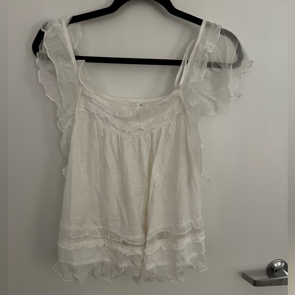 Anthropologie Women's White Blouse- worn once